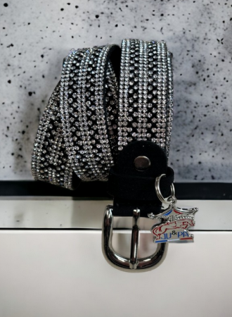 Ceinture Strass point argent